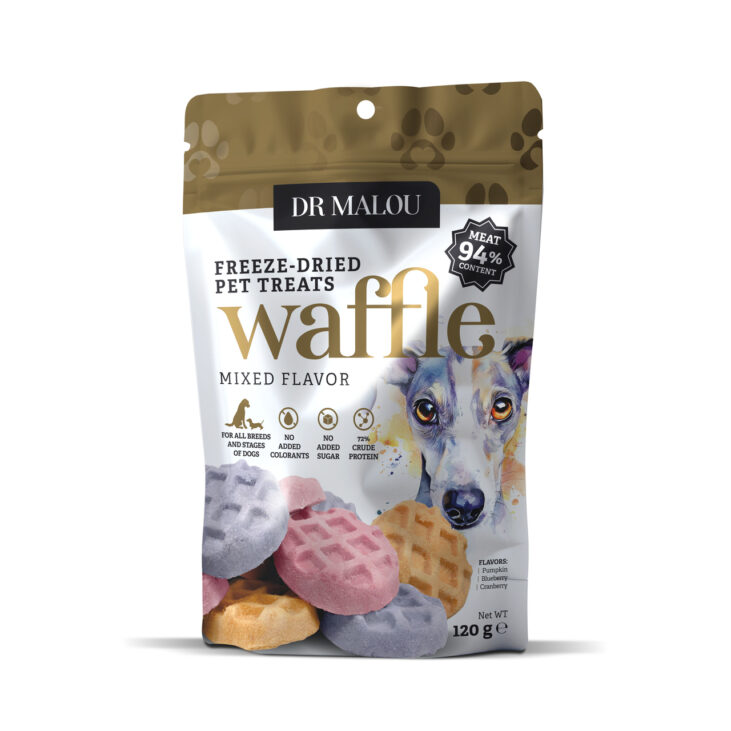 Wafle liofilizowane z mięsa kurczaka