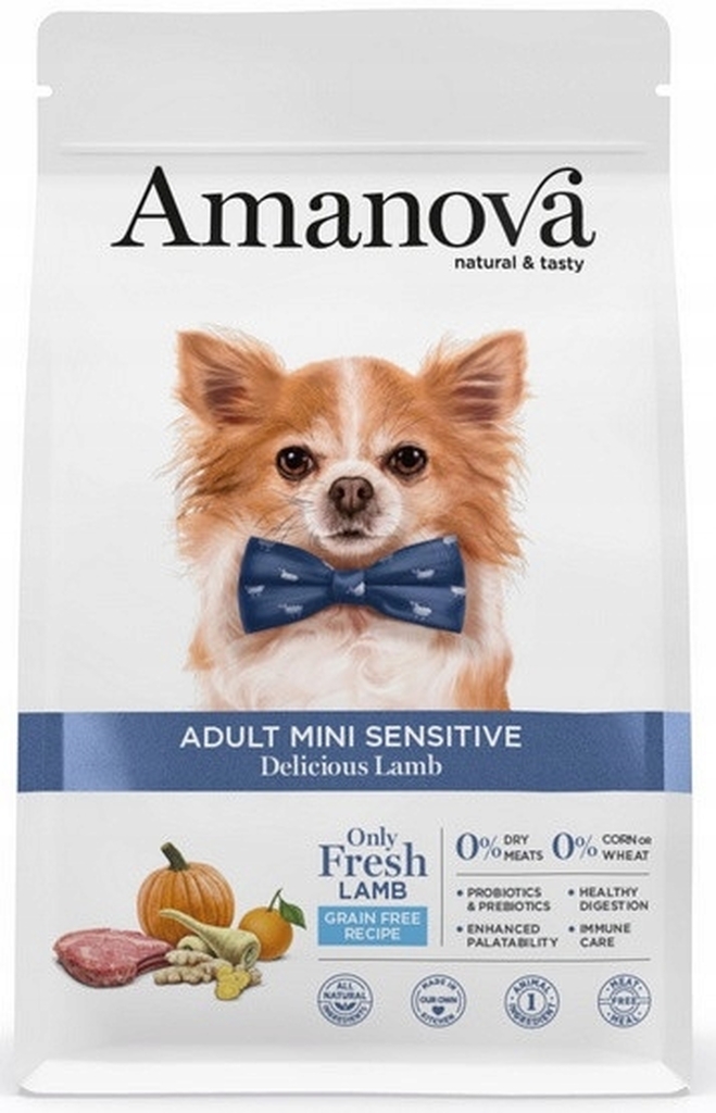 Karma sucha dla dorosłych psów małych ras - jagnięcina - 2 kg