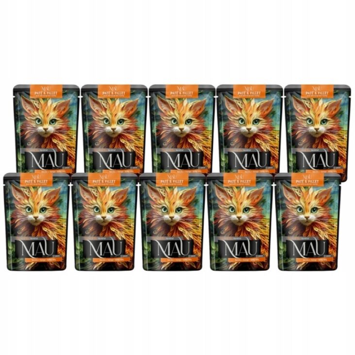 Kaczka z mango i dziką różą dla kociąt - pasztet 85 g x 10 sztuk